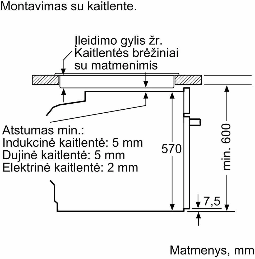 Bosch Serie 6 HBG537FB4 orkaitė 71 L A Juodas