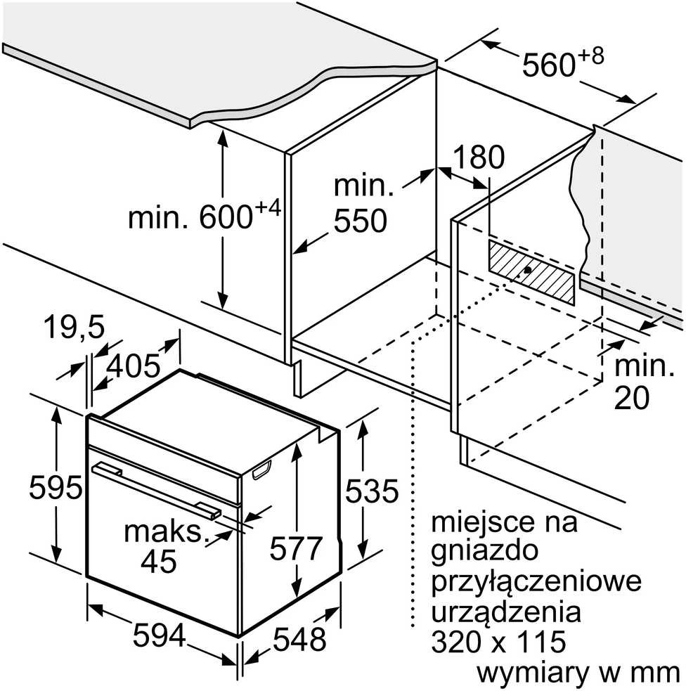 Orkaitė BOSCH HBG7241B2