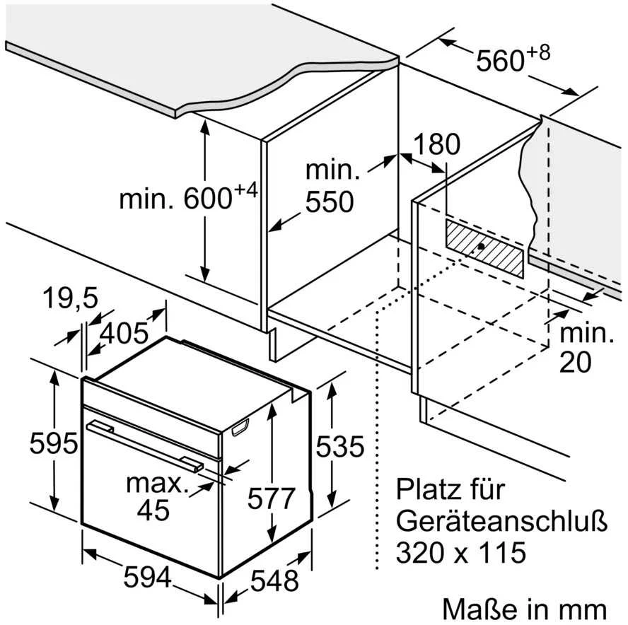 Orkaitė Bosch HBG778NB1