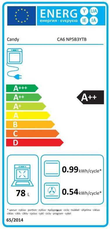 Orkaitė Candy CA6 NP5B3YTB