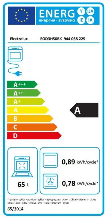 Juodos spalvos orkaitė Electrolux EOD3H50BK
