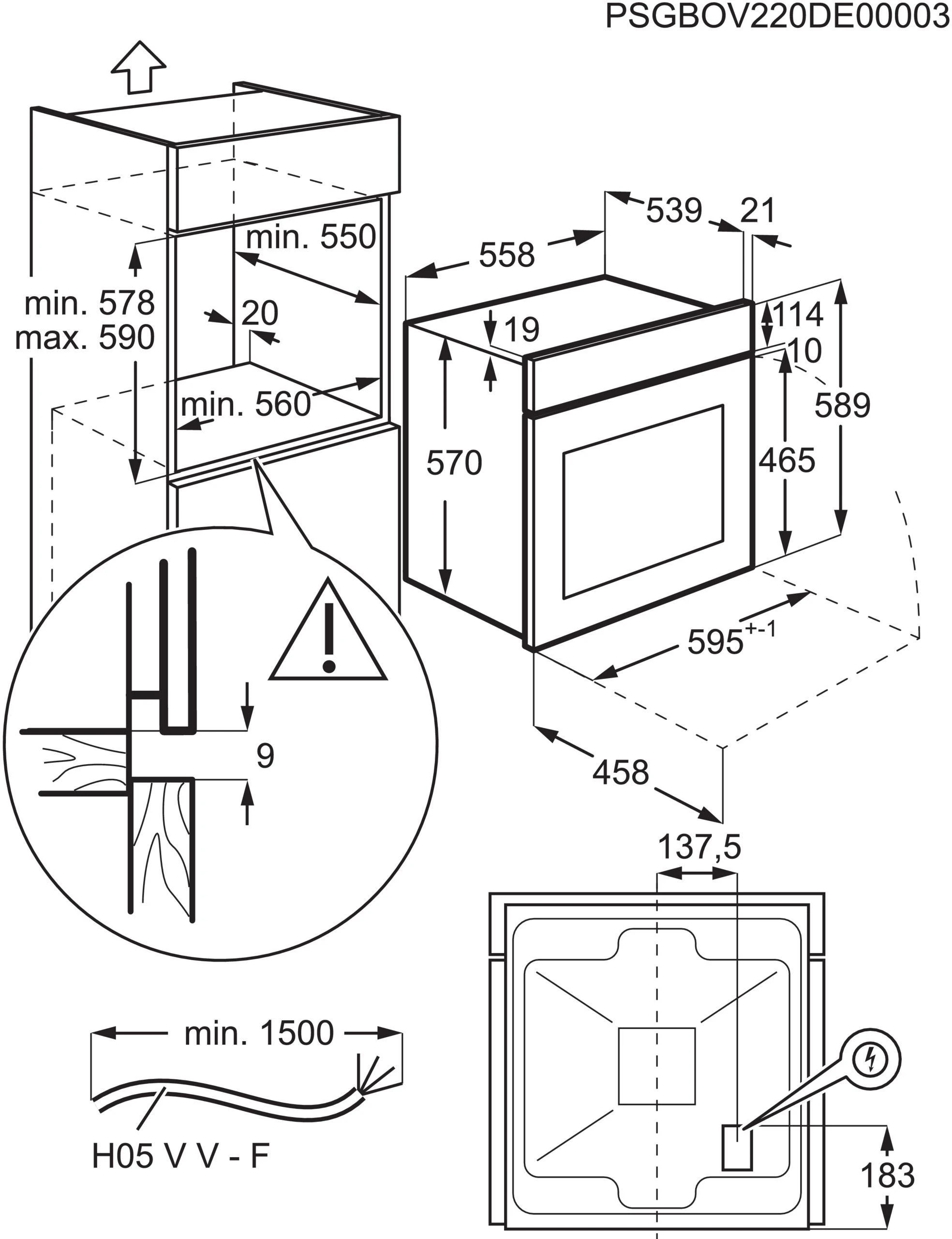 Orkaitė Electrolux EOF3H00BX