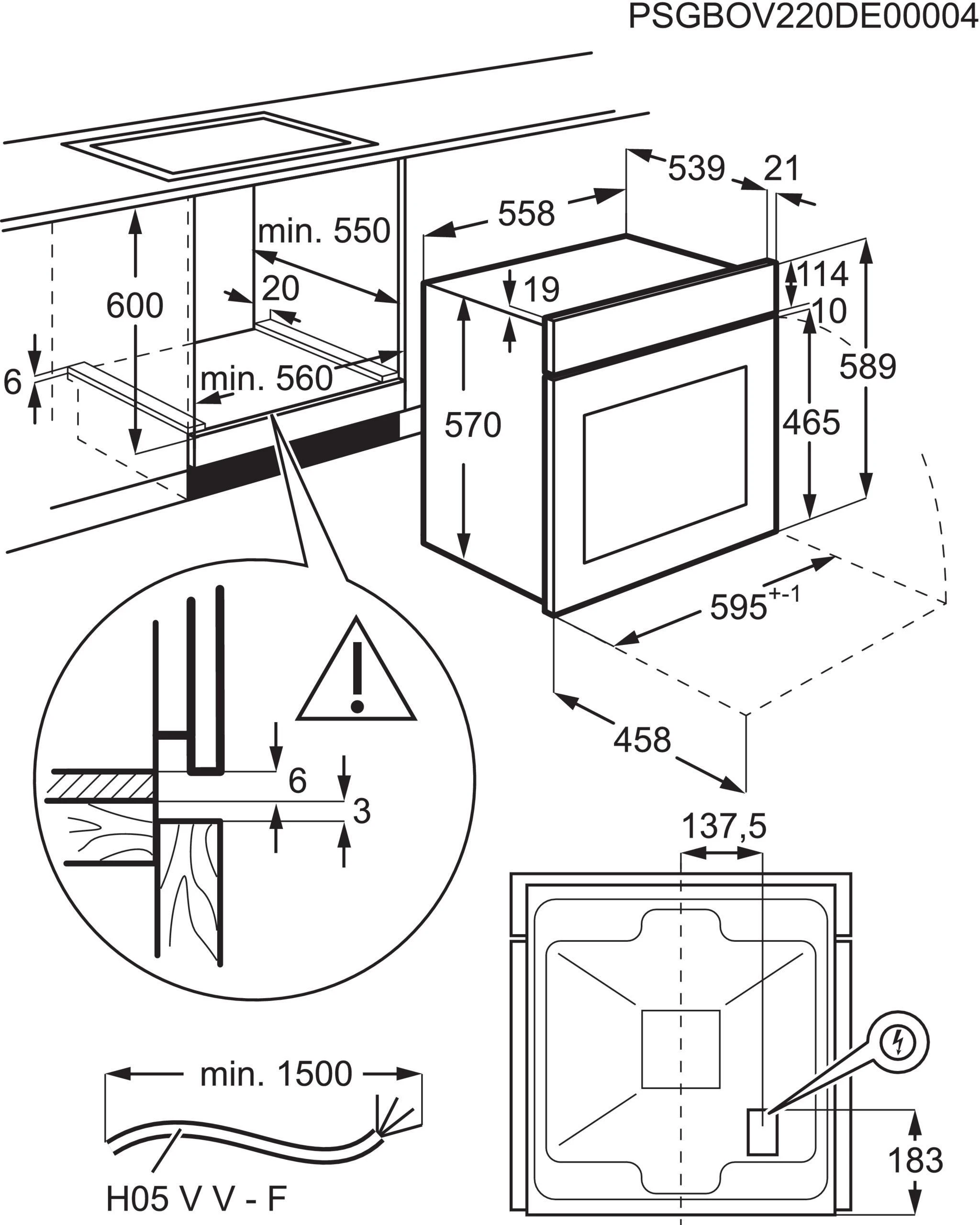 Orkaitė Electrolux EOF3H00BX