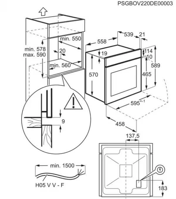 Orkaitė Electrolux EOFDP46BK