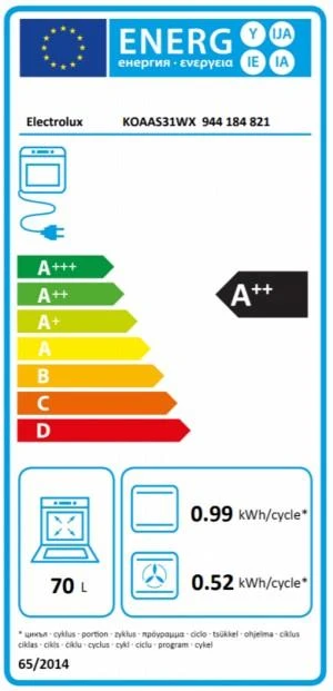 Orkaitė Electrolux KOAAS31WX (Pažeista pakuotė)