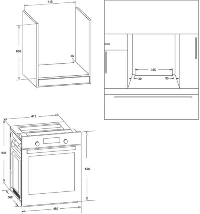 MPM MPM-45-BO-20 Orkaitė, juoda
