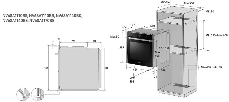 Orkaitė Samsung NV68A1140BK/OL