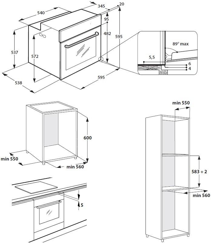 Orkaitė Whirlpool W7 OM4 4S1 P BL | Varle.lt