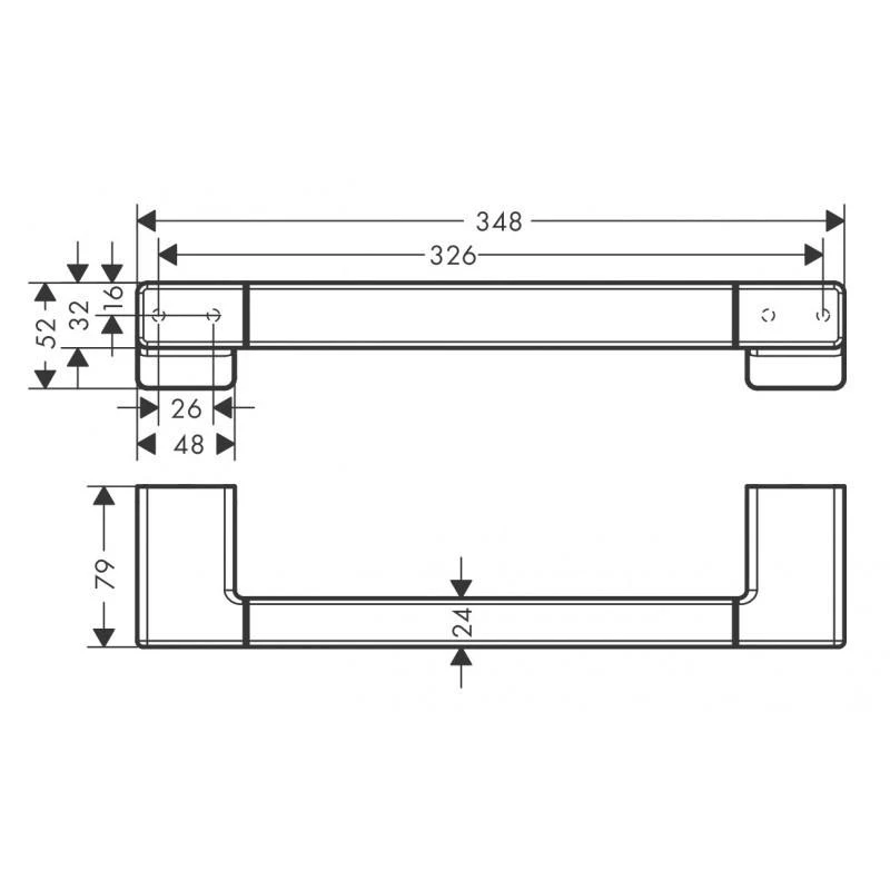 Pagalbinė rankena Hansgrohe AddStoris chromo