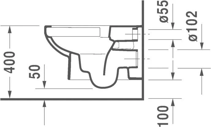 Duravit DuraStyle Basic Rimless wc pakabinamas 365x540 mm, su SC dangčiu 002079, baltas