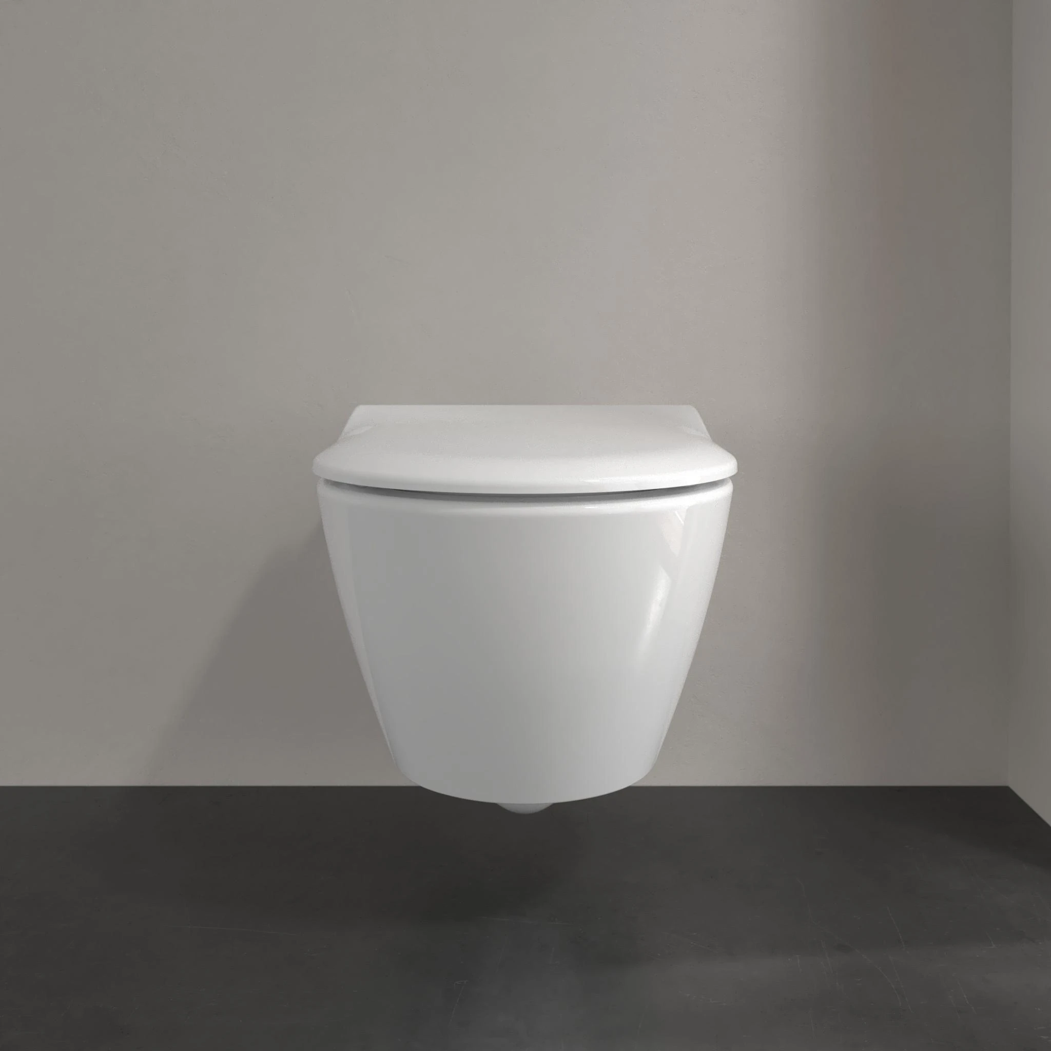 Pakabinamas klozetas Villeroy & Boch Subway 2 Direct Flush su slim Soft Close dangčiu ir CeramicPlus