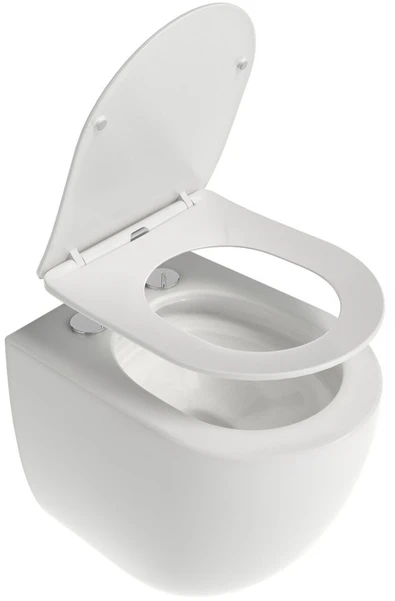 Pakabinamas unitazas Ravak Chrome AquaSpin su dangčiu, baltas, X03121
