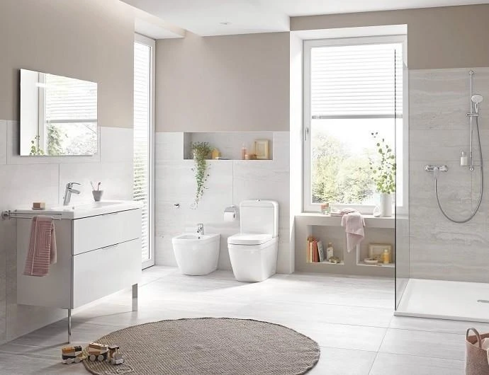 Pastatomas bide Grohe EURO CERAMIC 3934000H, su PUREGUARD danga
