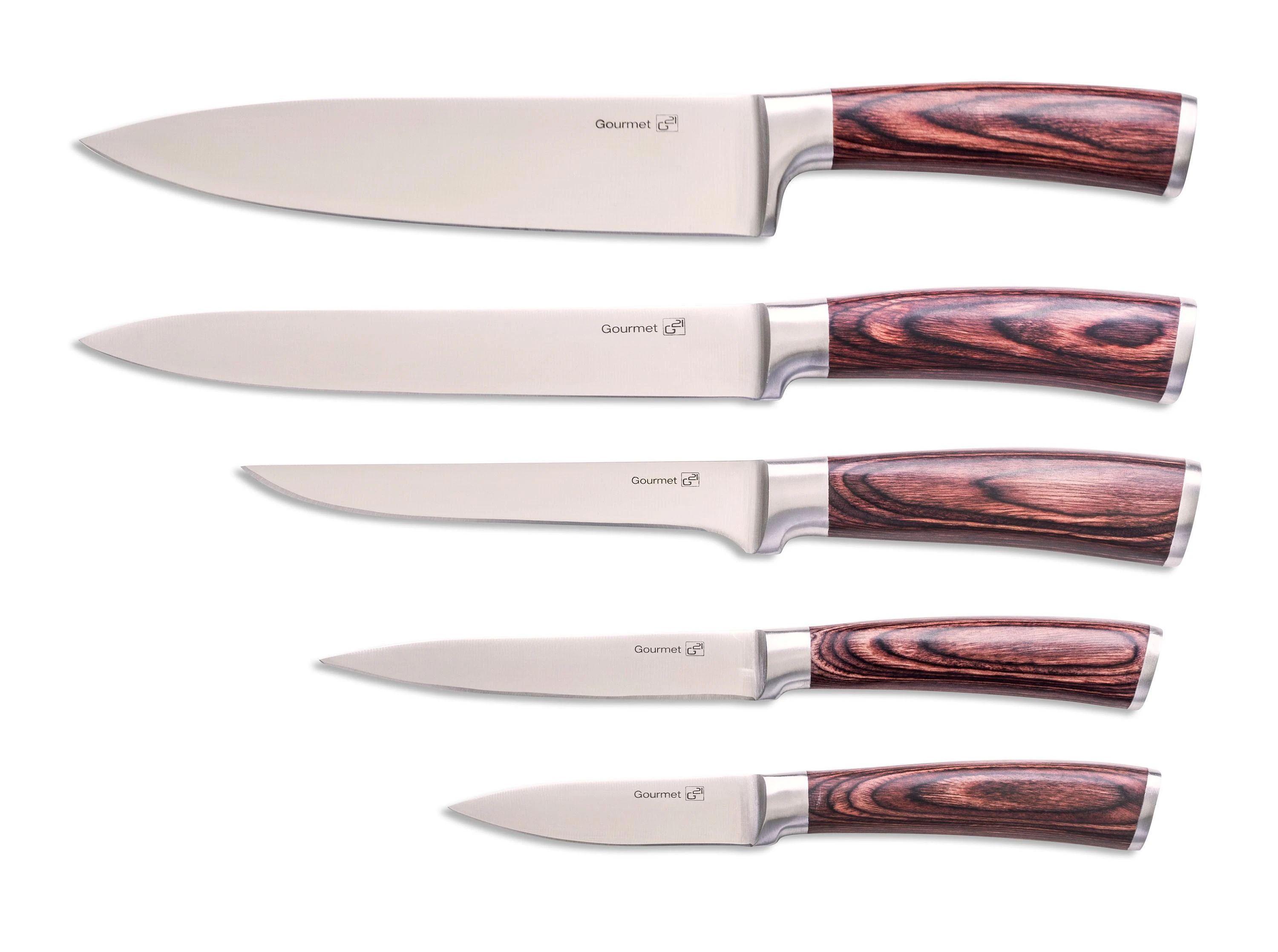 Peilių rinkinys G21 Gourmet Nature 5 vnt + bambuko dėklas 6002218