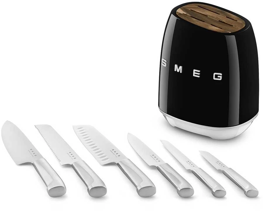 Peilių rinkinys su stovu SMEG KBSF02BL, 7 dalys