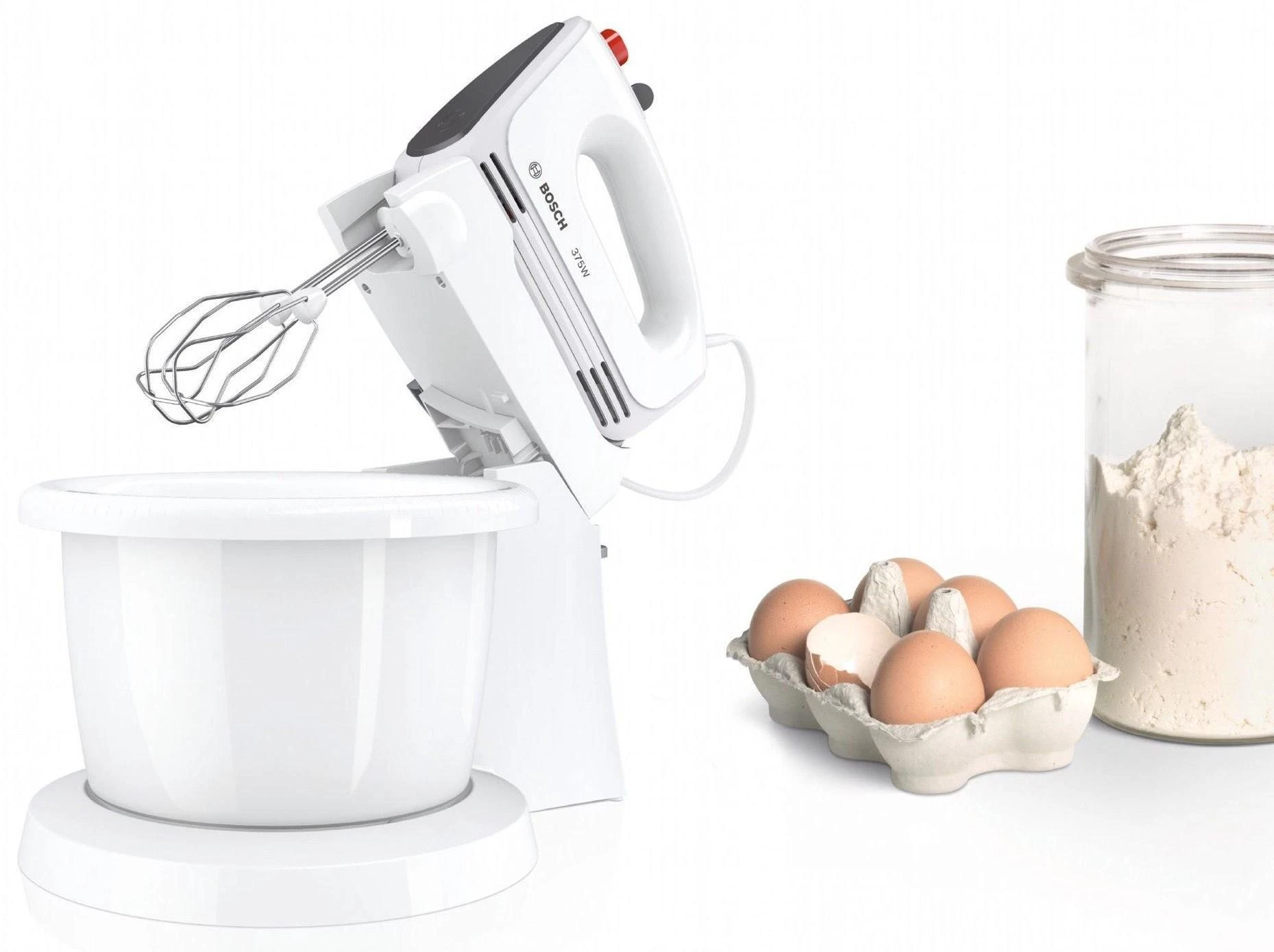 Virtuvinis kombainas Plakiklis Bosch MFQ2600G CleverMixx, 375 W, baltas