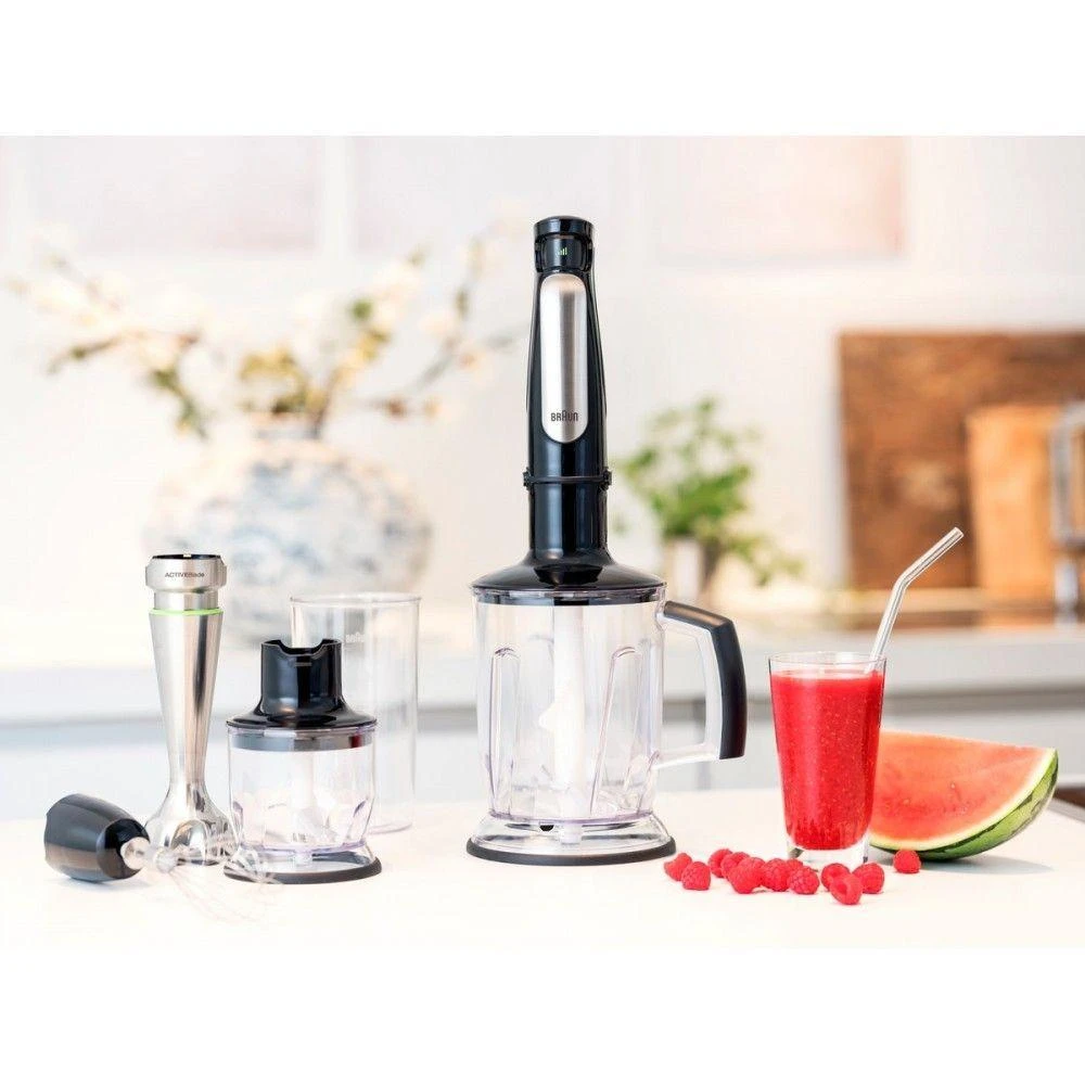 Braun MultiQuick 7 MQ 7045X 1,25 L Panardinamas maišytuvas Juoda, Nerūdijančiojo plieno 1000 W