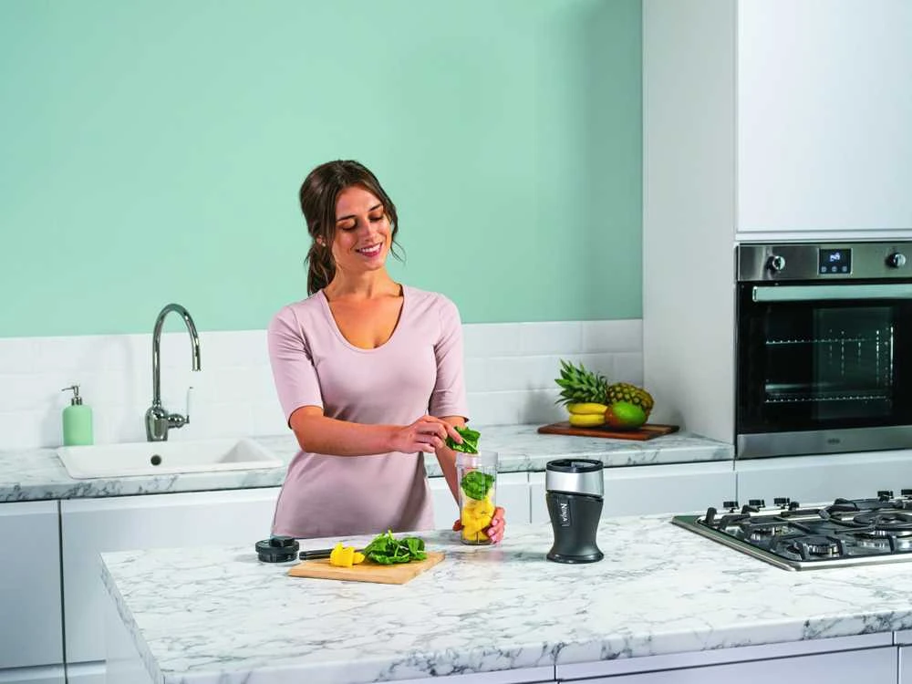 Ninja Kitchen Kokteilių plaktuvas QB3001EUS, Juodos / Sidabrinės spalvos