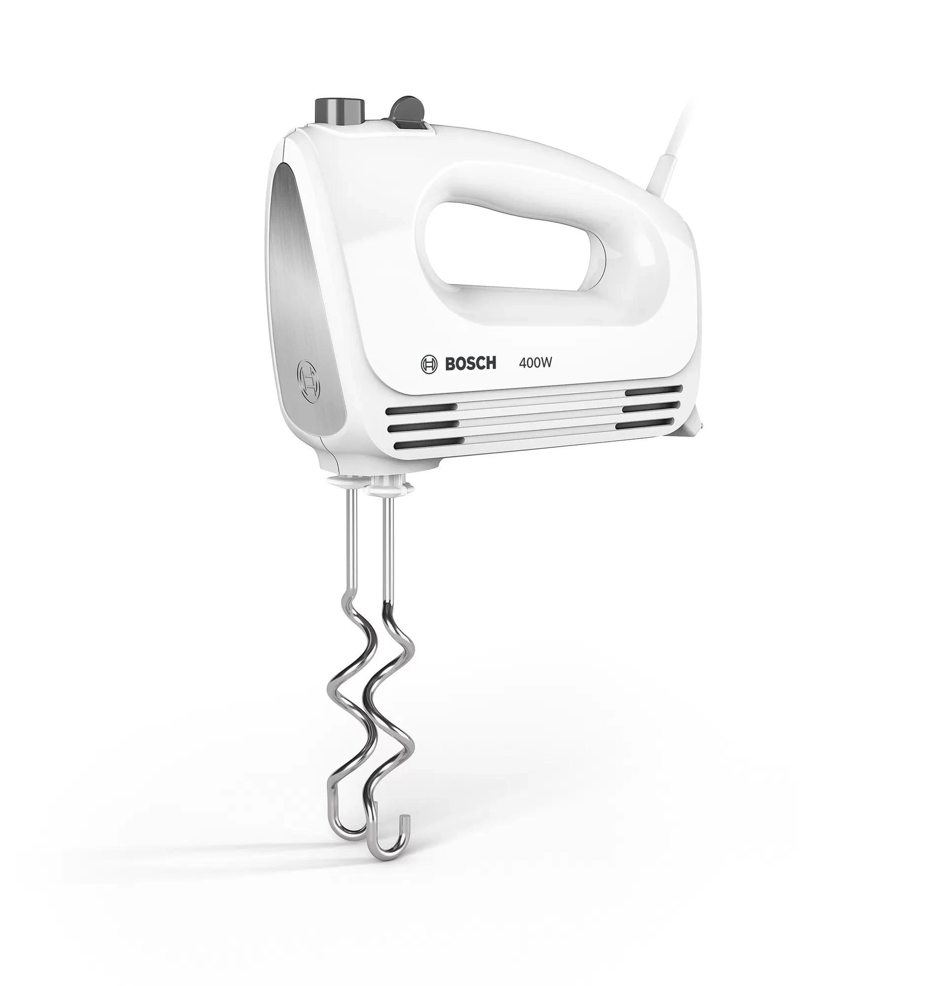 Bosch MFQ24200 Rankinis maišytuvas, CleverMixx, 400 W, Baltas, šiaušto nerūdijančio plieno