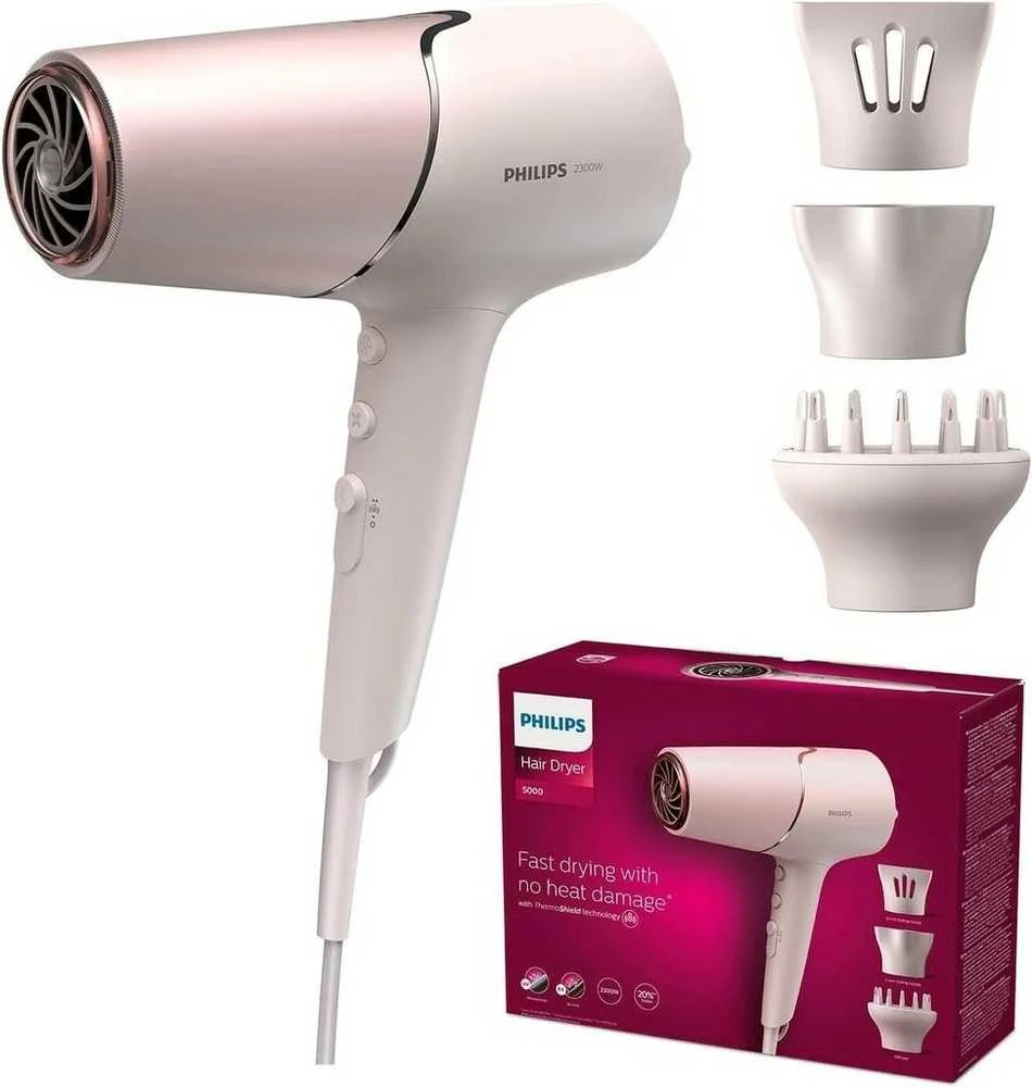 Plaukų džiovintuvas Philips BHD530/00, rožinis