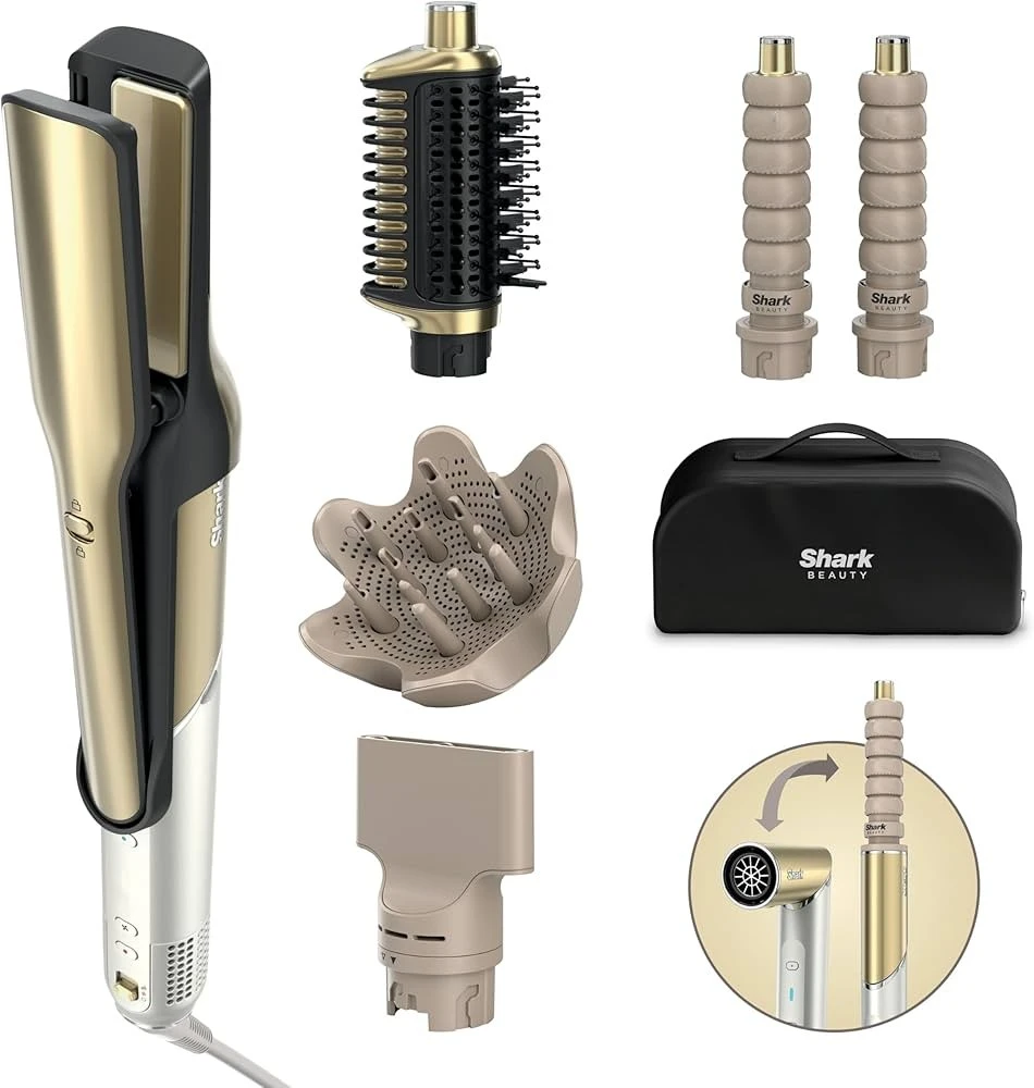 6-in-1 plaukų džiovintuvas and curling iron HD6052SEU Shark Glam