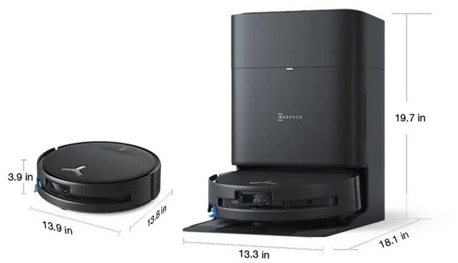 Plaunantis dulkių siurblys robotas Ecovacs DEEBOT T80S OMNI, juodos spalvos