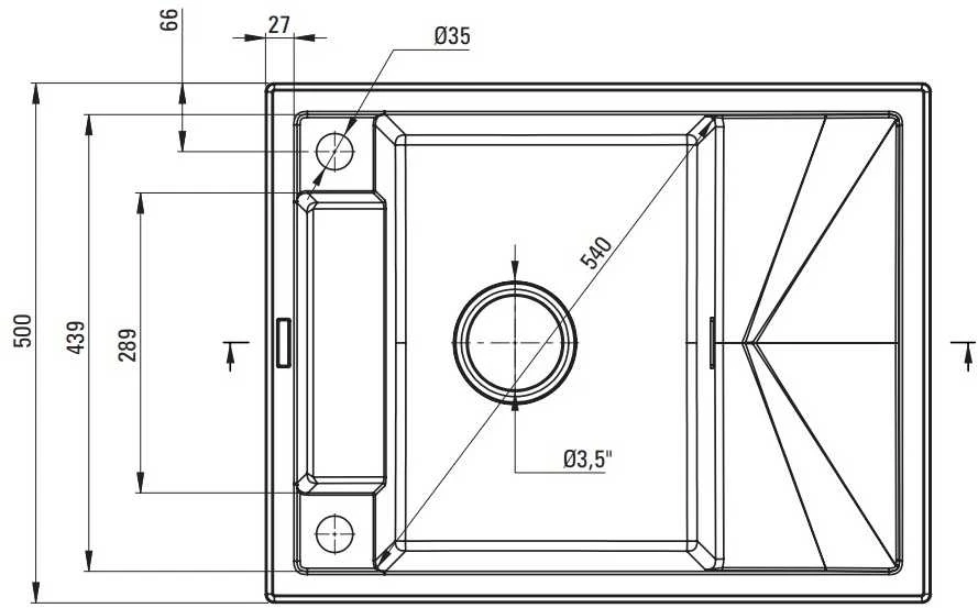 Deante granitinė virtuvinė plautuvė su magnetais Deante Magnetic ZRM S11A, Metallic pilkas