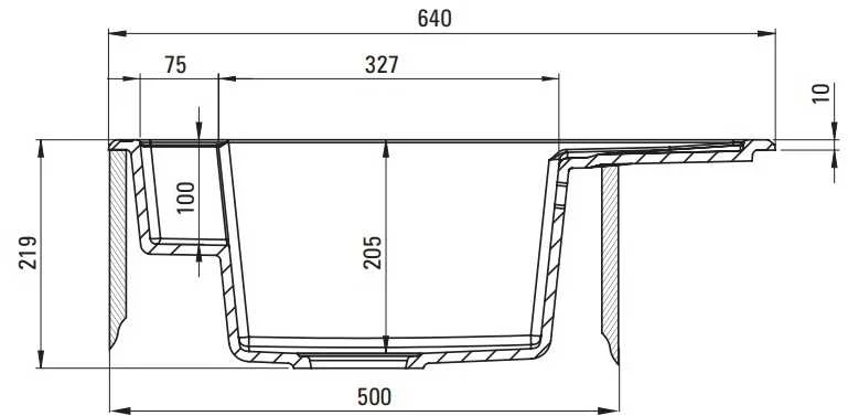 Deante granitinė virtuvinė plautuvė su magnetais Deante Magnetic ZRM S11A, Metallic pilkas