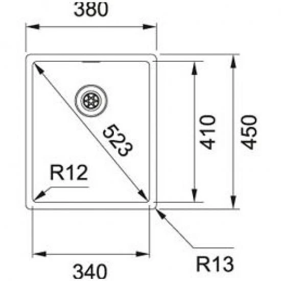 Plautuvė FRANKE BXX 210/110-34 su ventiliu, 127.0372.501