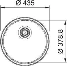 Plautuvė Franke Rondo ROX 610/110-38, 101.0725.057
