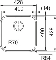 Plautuvė Franke SRX 110-40 122.0744.950