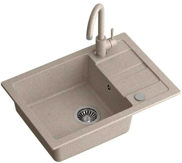 Plautuvė su maišytuvu Quadron GO SMART, TQ6244GSBEZ, smėlio