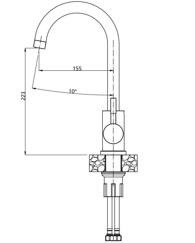 Plautuvė su maišytuvu Quadron GO SMART, TQ6244GSSZ, pilka