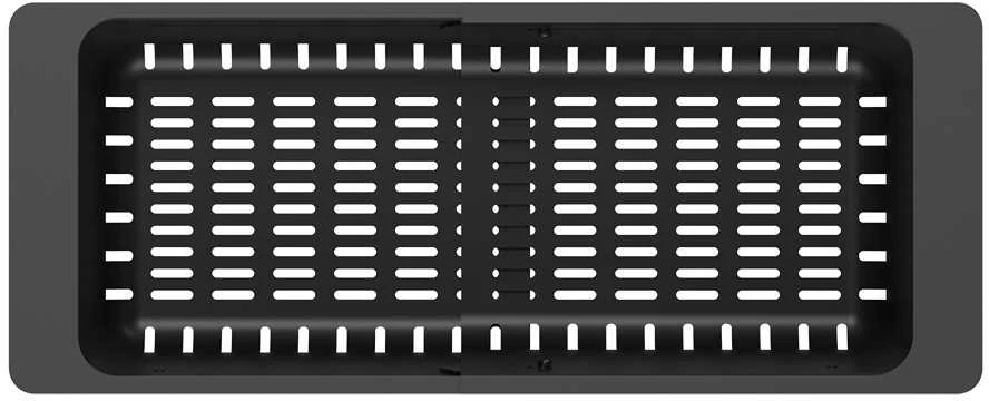 Plautuvės krepšelis Quadron B3218_BL, reguliuojamas plotis 320-460 x185 mm, juodas