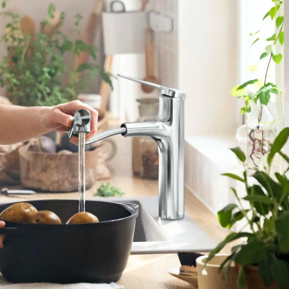 Plautuvės maišytuvas su ištraukiama žarna Hansgrohe Zesis M33, 74801000, chromo
