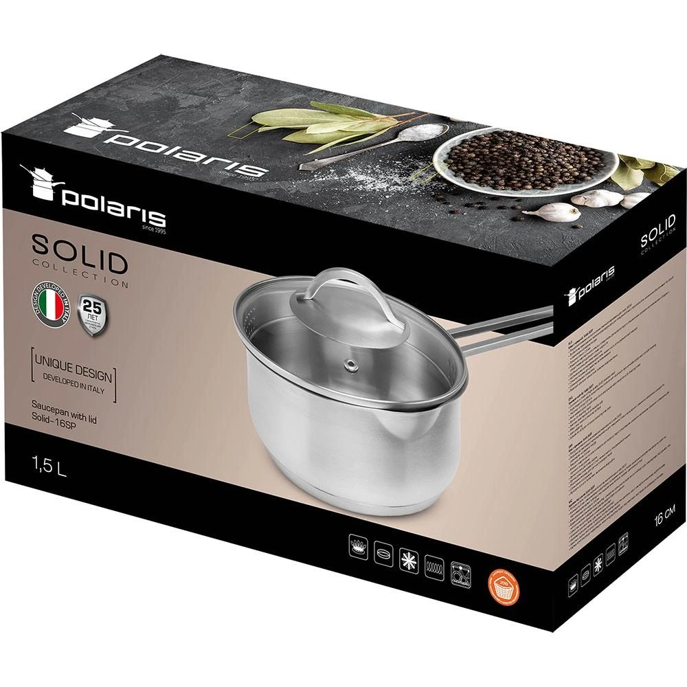Polaris Puodas Solid-16SP nerūdijantis plienas, 1,5L