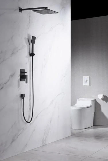 BlueWater Potinkinė dušo sistema Mėlyna Vanduo Toronto TOR-ZKP.150C, juoda matinė