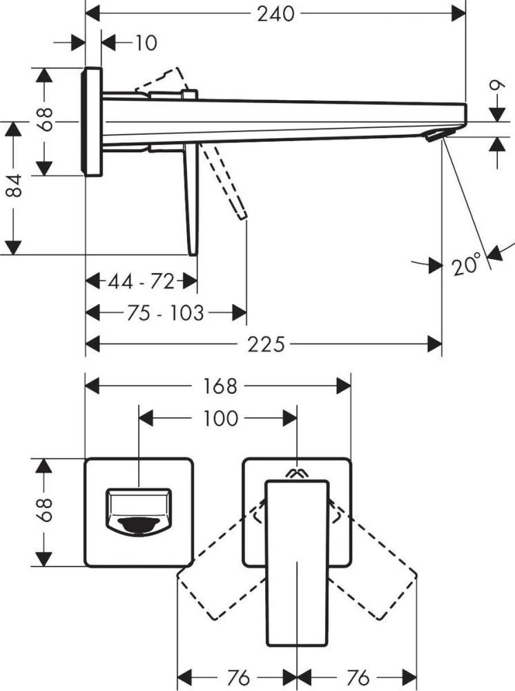 Potinkinis praustuvo maišytuvas Hansgrohe Metropol 32526140