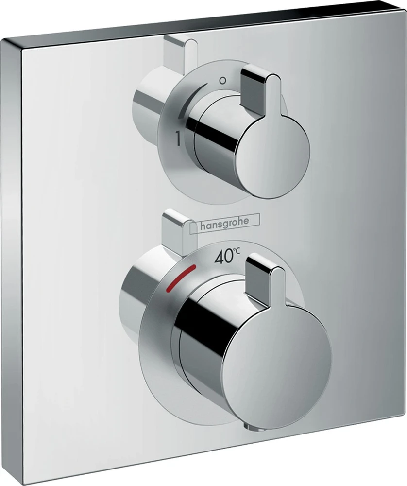 Hansgrohe „Ecostat Square“ termostatinis maišytuvas, chromuotas