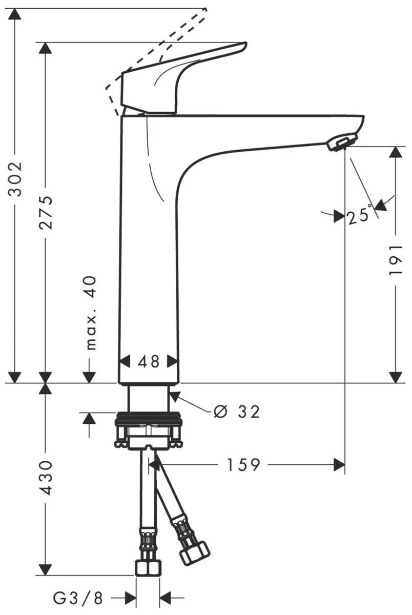 Praustuvo maišytuvas Hansgrohe Focus 31518000