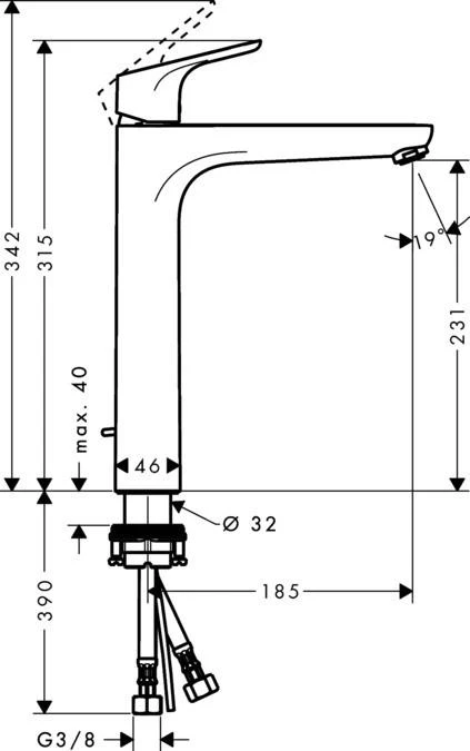 Praustuvo maišytuvas Hansgrohe Focus 31531000