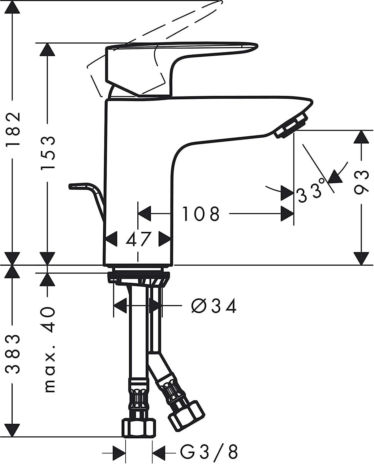 Praustuvo maišytuvas Hansgrohe MySport 71111000