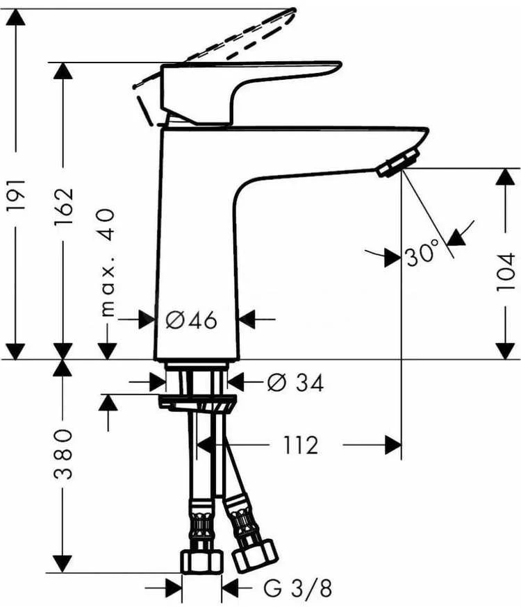 Praustuvo maišytuvas Hansgrohe Talis E 71711000