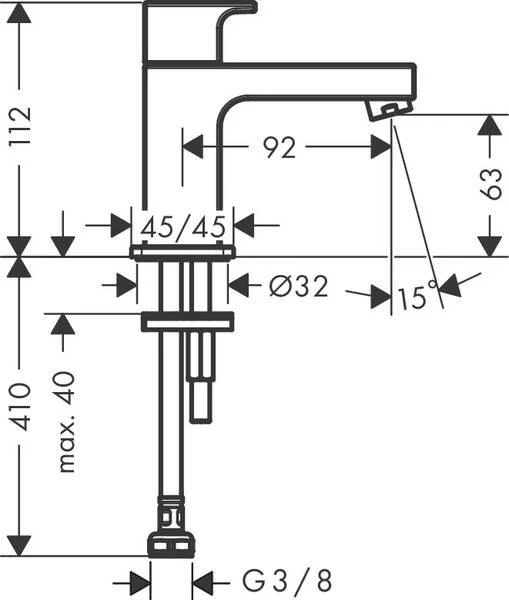 Praustuvo maišytuvas Hansgrohe Vernis Shape 71592670