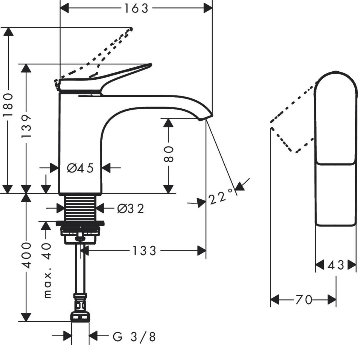 Praustuvo maišytuvas Hansgrohe Vivenis 75013000