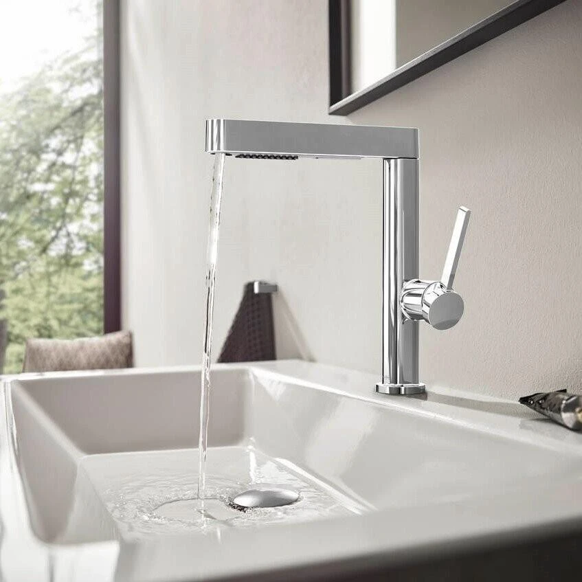 Praustuvo maišytuvas su ištraukiamu dušeliu Hansgrohe Finoris 76063000, chromo