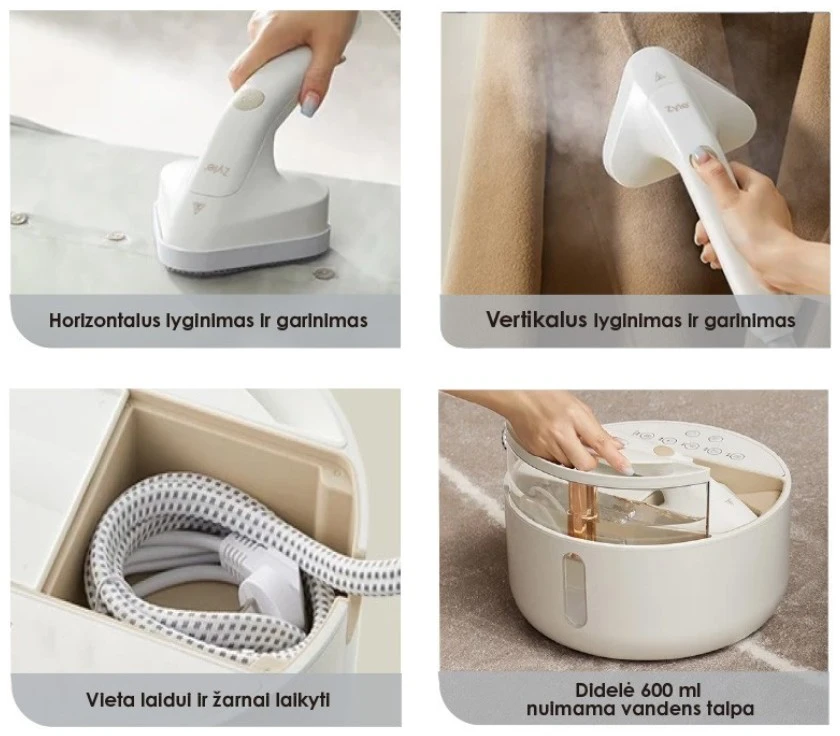 Garų lygintuvas Zyle Garment Steamer 2 in 1, ZY001GS, 2280 W
