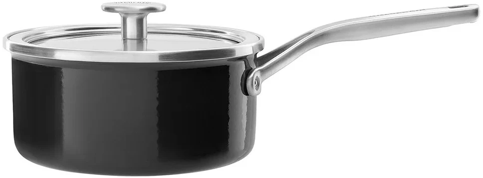 Kitchenaid 2 l emaliuotas puodas su dangčiu juodas
