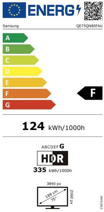Televizorius Samsung QN80 QE75QN80FAUXXH MiniLED 2025 m. modelis