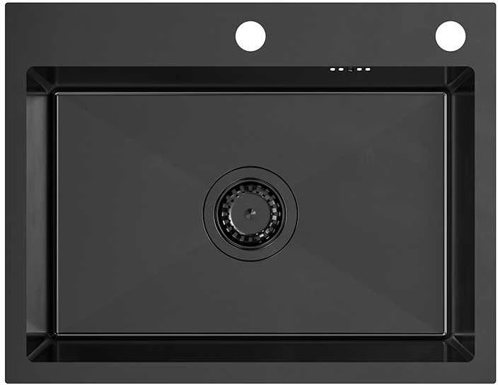 Quadron Virtuvės plautuvė su sifonu, 1 dubuo b/o + Qmat + įdėklas + dozatorius + medinė lenta + maišytuvas s
